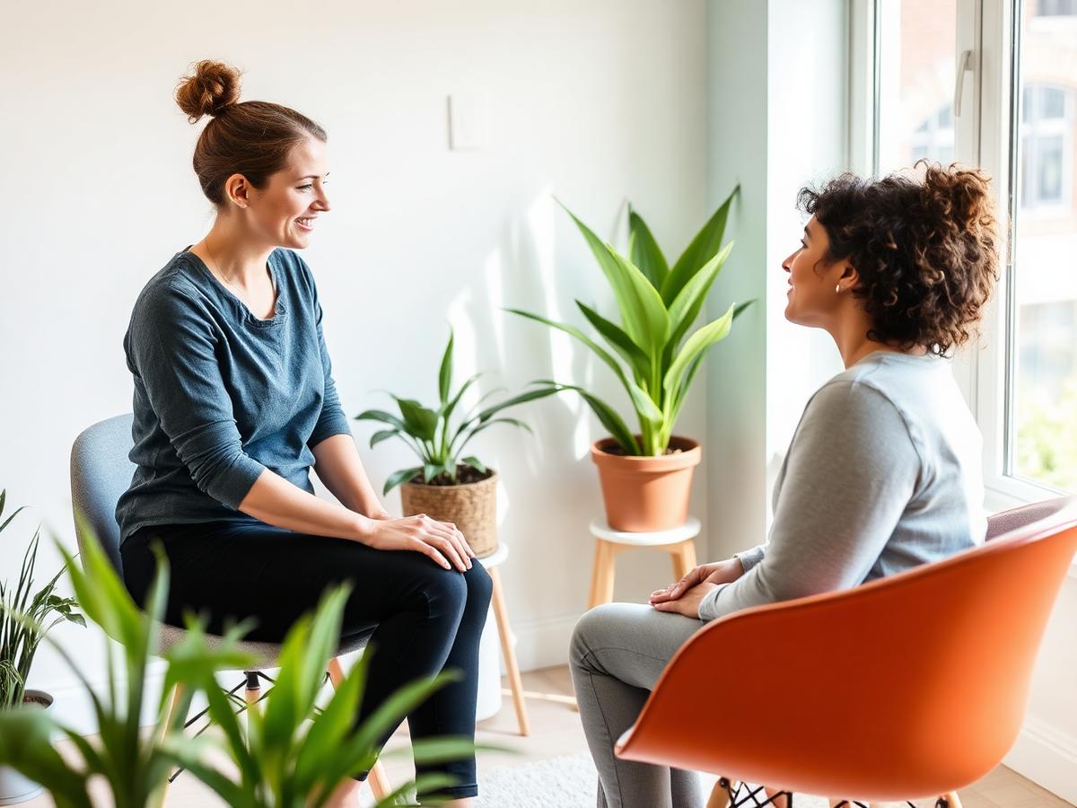 A wellness coach in conversation with a client